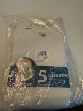 Gerber White Infant Onesies Multipack - 5 Pack